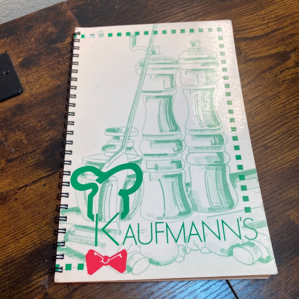 Vintage Kaufmann's Department Store Spiral Cookbook Tic Toc Restaurant
